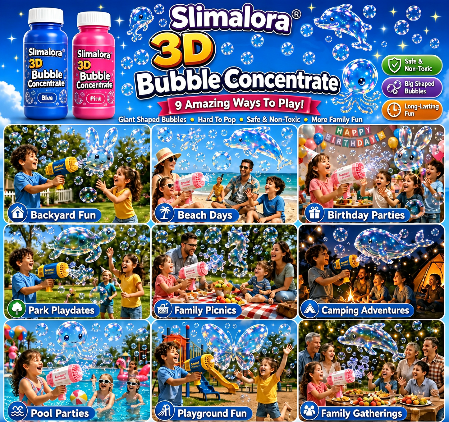 Slimalora 3D Bubble Concentrate Animal & Ocean Fantasy Theme