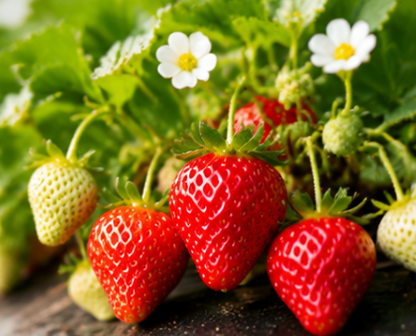 😍 Fall in Love with Homegrown Cream Strawberries! 🍓