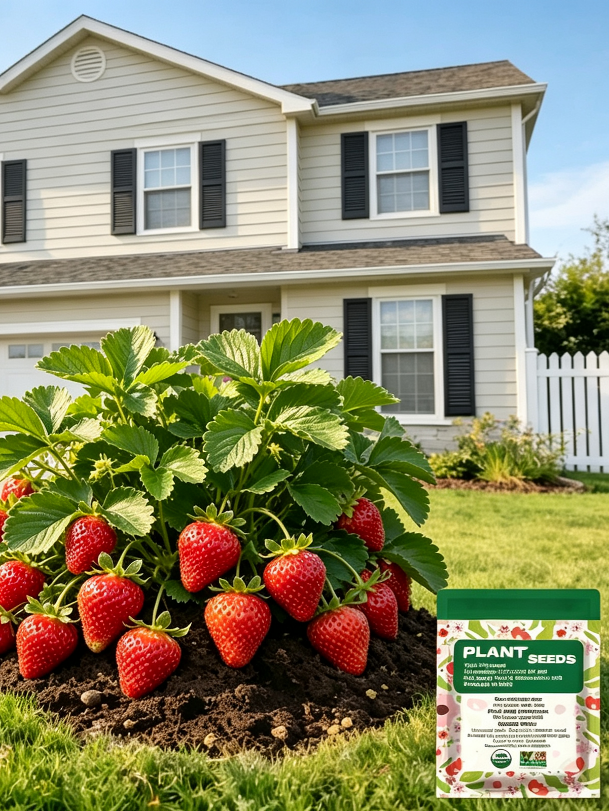 😍 Fall in Love with Homegrown Cream Strawberries! 🍓