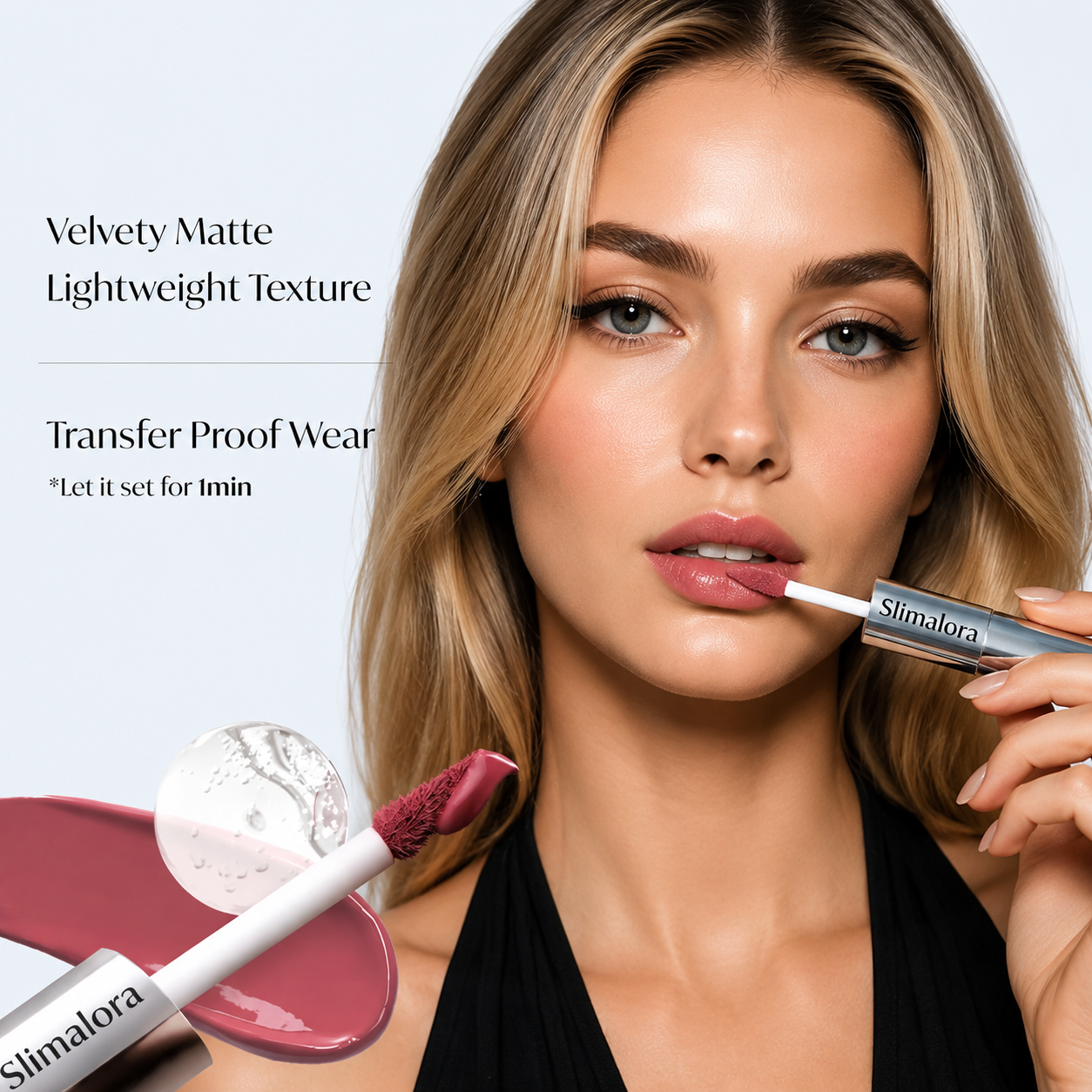 Perfect Twin Lip — Dual-Ended Liquid Lipstick with Velvet Matte Color and Glossy Shine