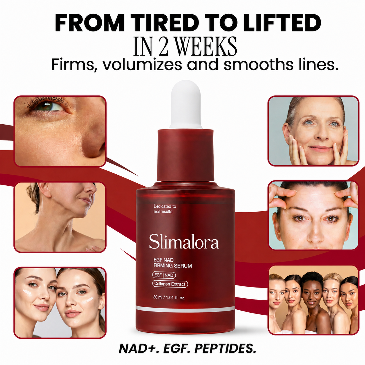 🔥Last Day Buy 1 Get 1 Free 🔥 Slimalora NAD+ EGF Firming Serum |Visibly Smooth Fine Lines &Bring Back Plump YouthfulRadiance