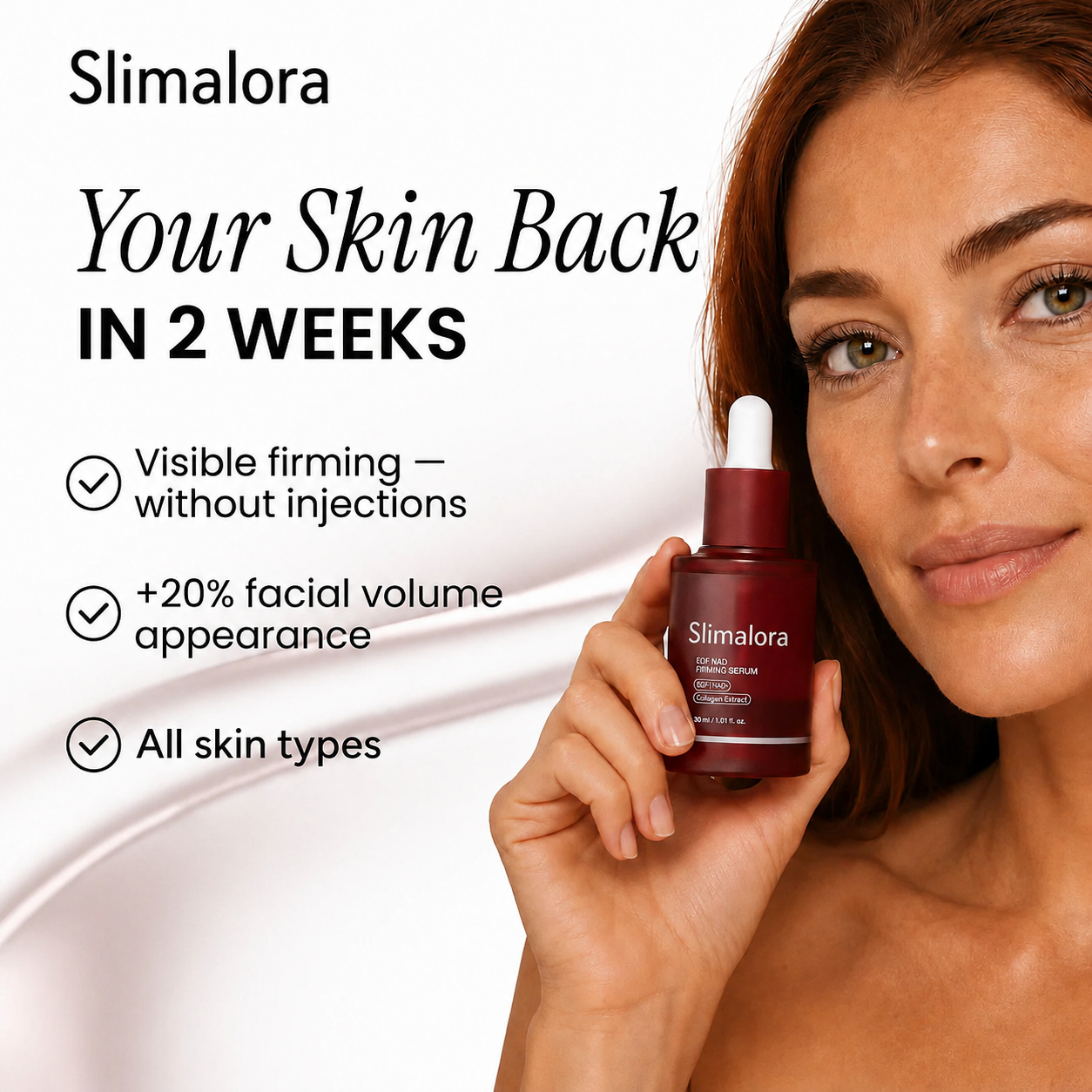 🔥Last Day Buy 1 Get 1 Free 🔥 Slimalora NAD+ EGF Firming Serum |Visibly Smooth Fine Lines &Bring Back Plump YouthfulRadiance