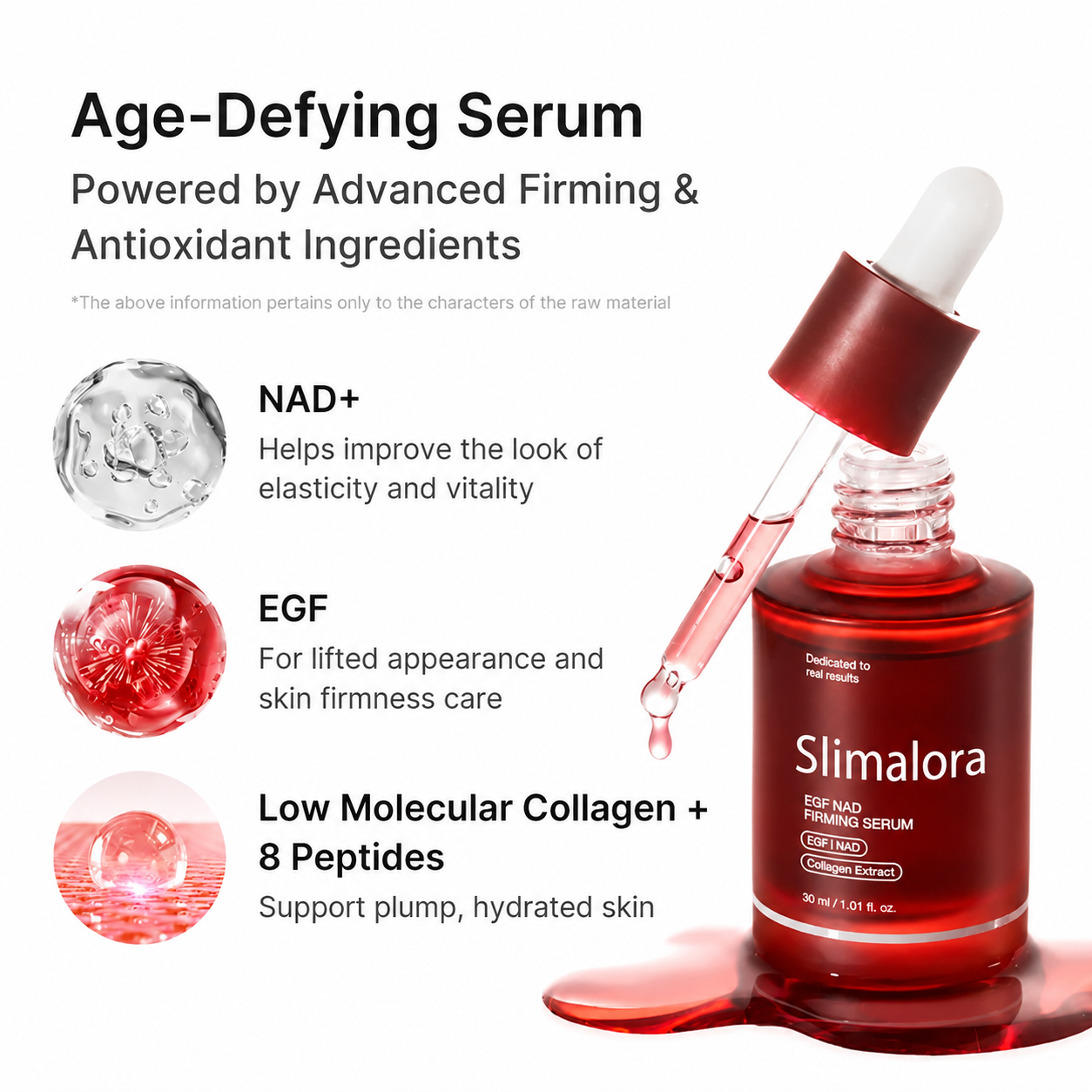 🔥Last Day Buy 1 Get 1 Free 🔥 Slimalora NAD+ EGF Firming Serum |Visibly Smooth Fine Lines &Bring Back Plump YouthfulRadiance
